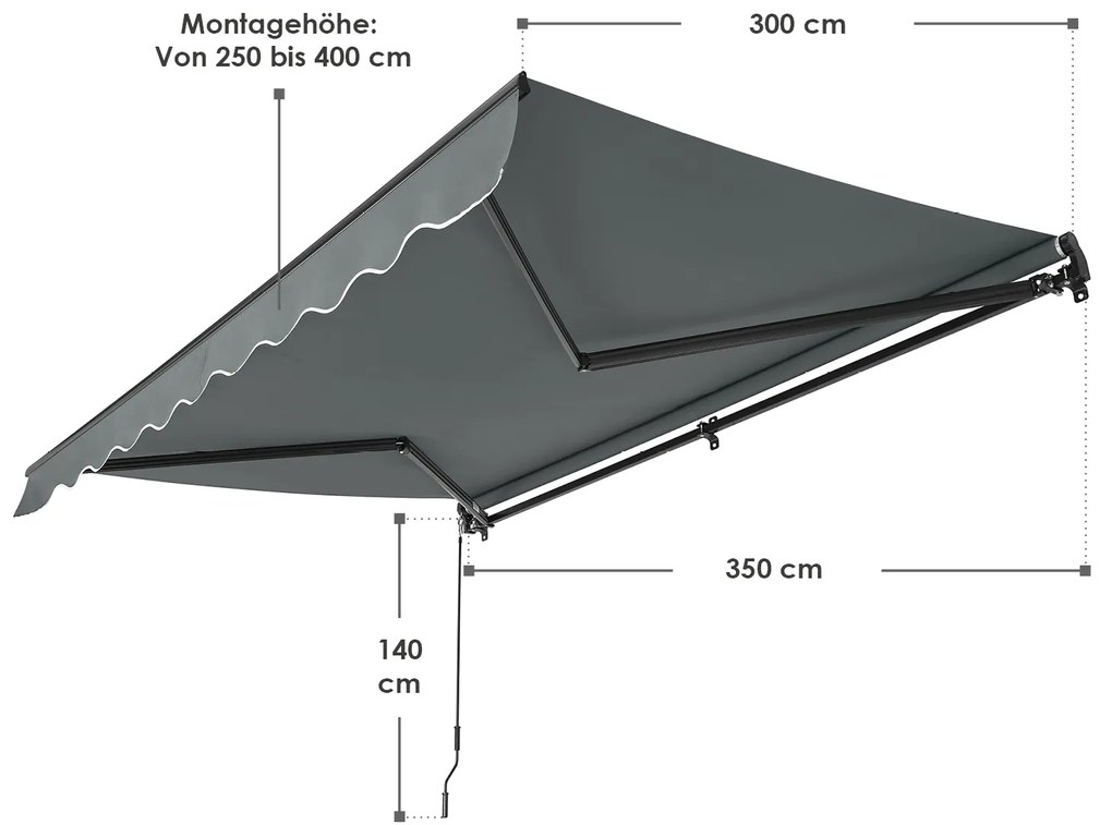 Copertina de tavan 350 x 300 cm gri
