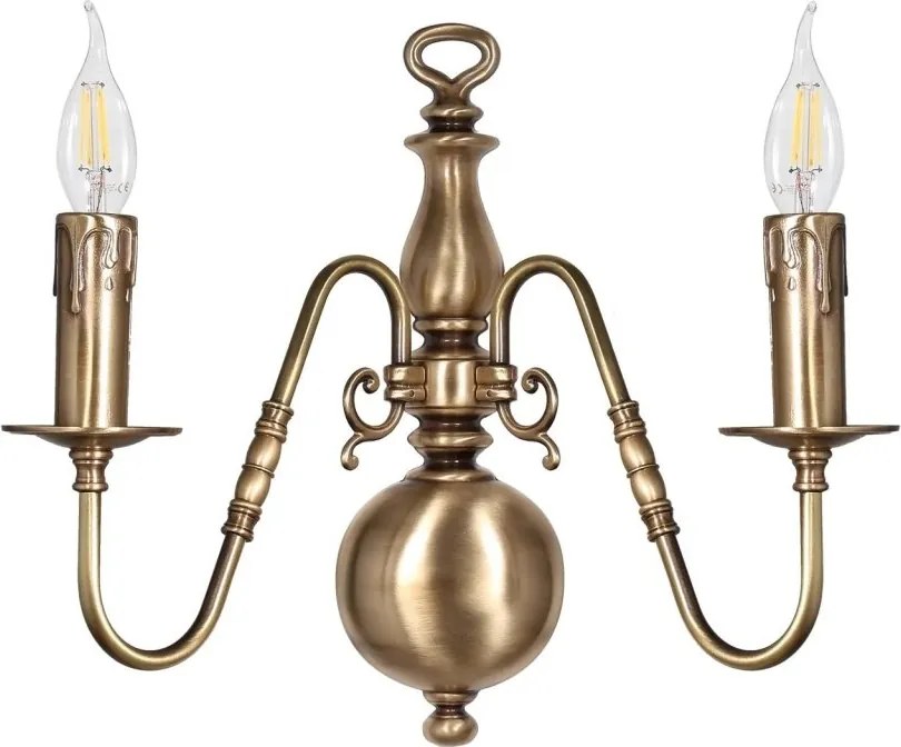 Aplica de perete clasic elegant din alama masiva Flemish