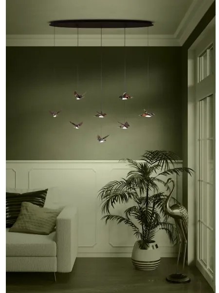 Lustră LED dimabilă pe cablu Eglo 390055 PARATEBUENO 8xLED/4,2W/230V negru