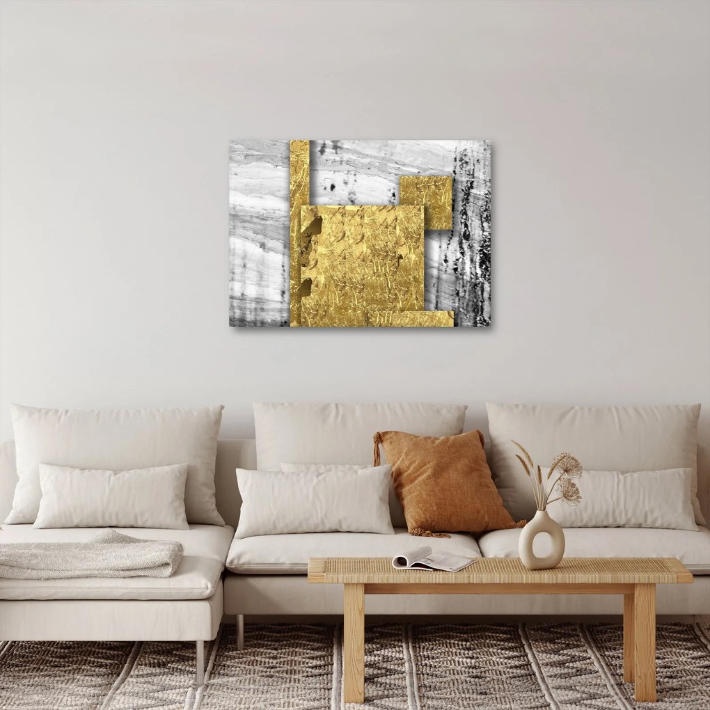 Tablou - Pătrate de aur N⁰1 (70x50 cm)