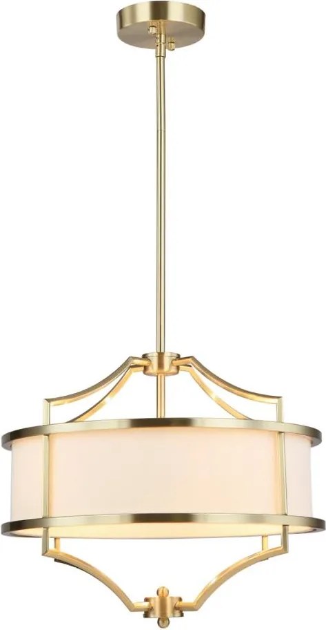 Open Design OR80926 - Lustră pe tijă STESSO 4xE27/15W/230V diam. 42 cm alamă/alb