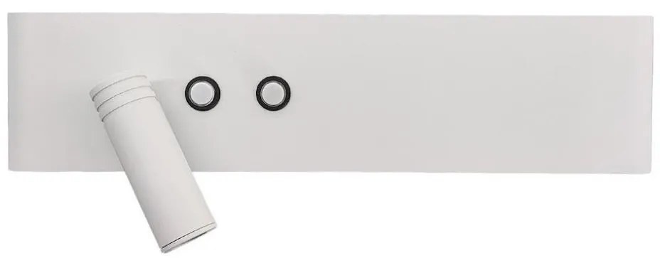 Aplica de perete tip spot RESORT LED/10W/230V + LED/3W, albă, stânga