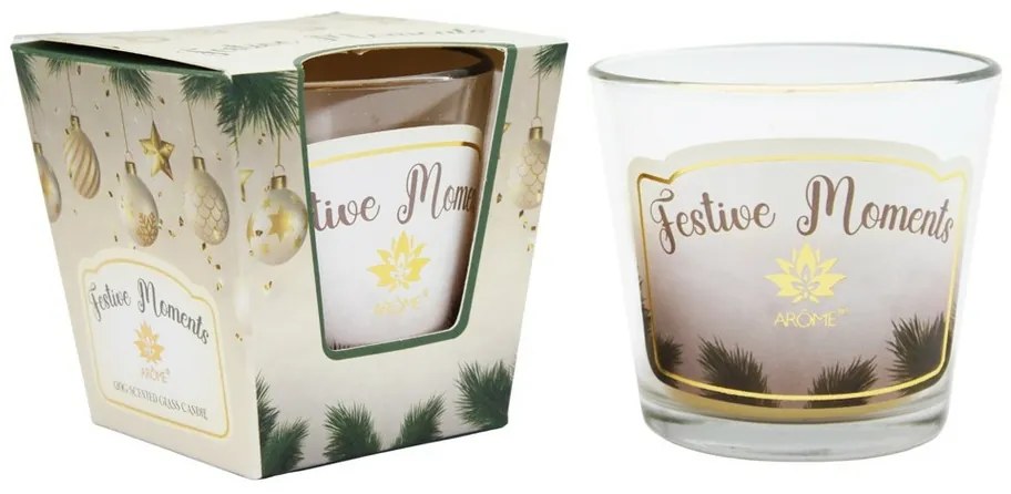 Lumânare parfumată în sticlă Aroma Christmas Tree, 120 g