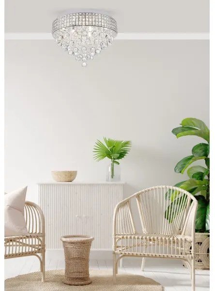 Plafonieră Zuma Line 19027-L CAPRI 9xG9/25W/230V argintiu