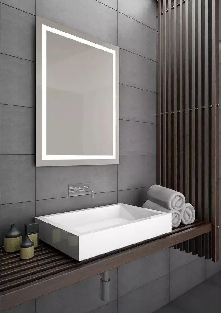 Oglinda reversibila dreptunghiulara LED Dubiel Vitrum Focus 50x70 cm