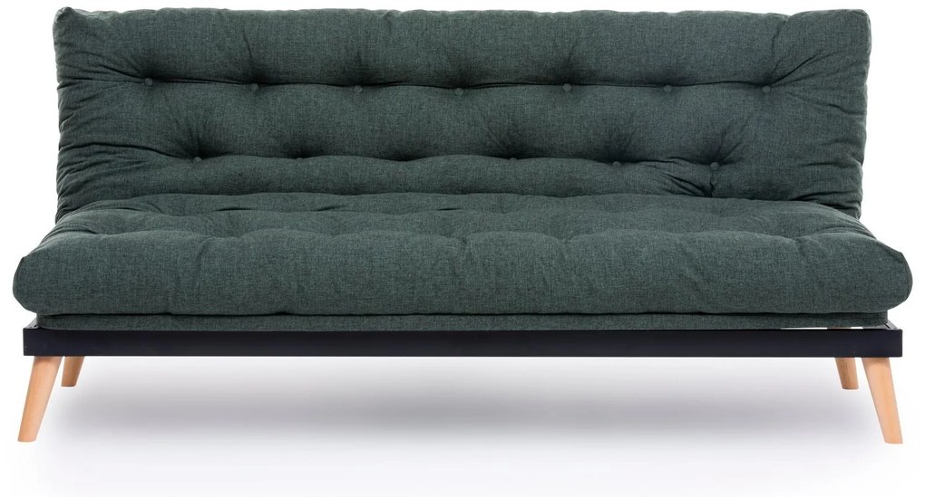 Canapea extensibilă Sakotta (Verde + Lemn). 1107029