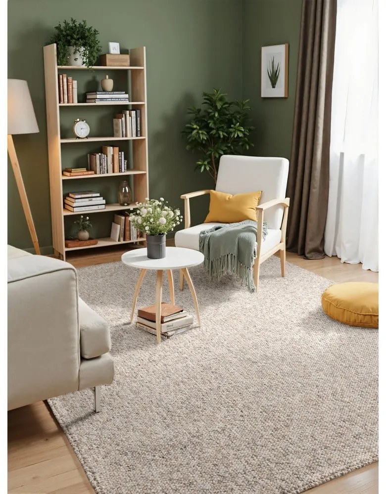 Covor gri/crem lavabil 80x150 cm Rocco Dark Cream – Elle Decoration