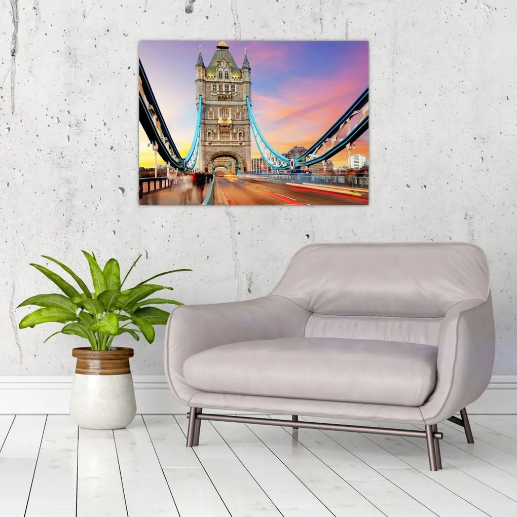 Tablou pe sticlă - Tower Bridge (70x50 cm)