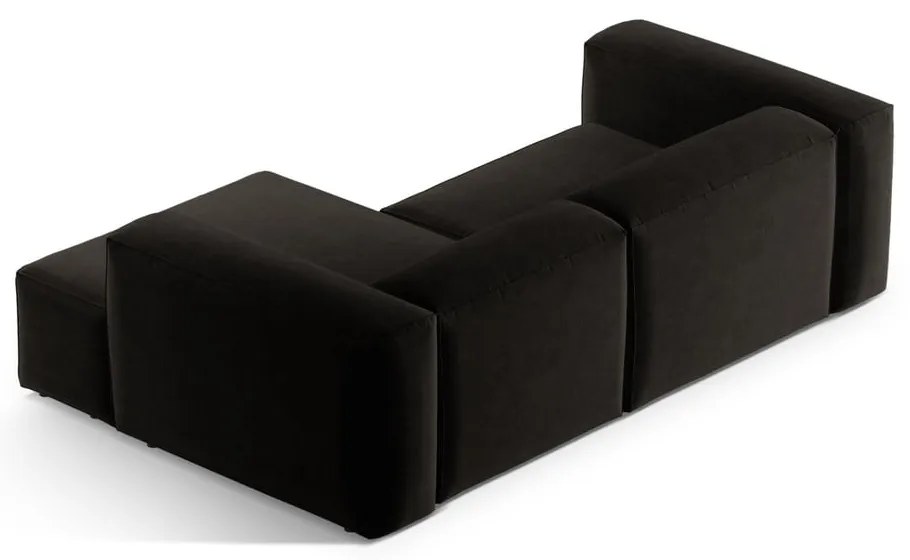 Colțar negru (cu colț pe partea dreaptă/cu șezlong) Bergamo – Cosmopolitan Design