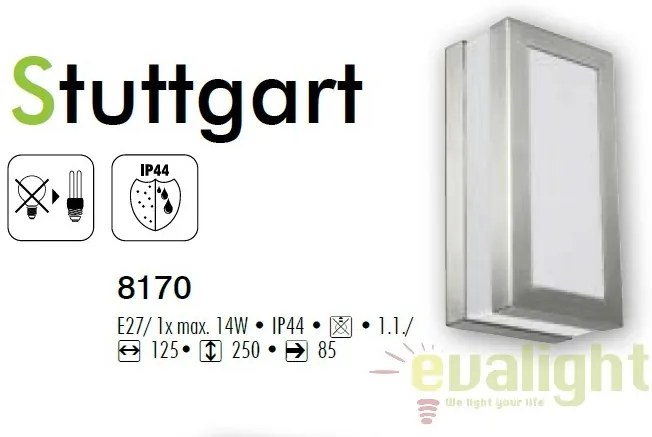 Aplica de perete de exterior, IP44 Stuttgart 8170 RX