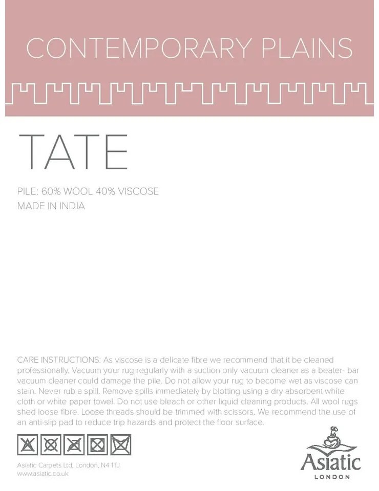 Covor Asiatic Carpets Tate Tonal Textures, 200 x 290 cm, crem