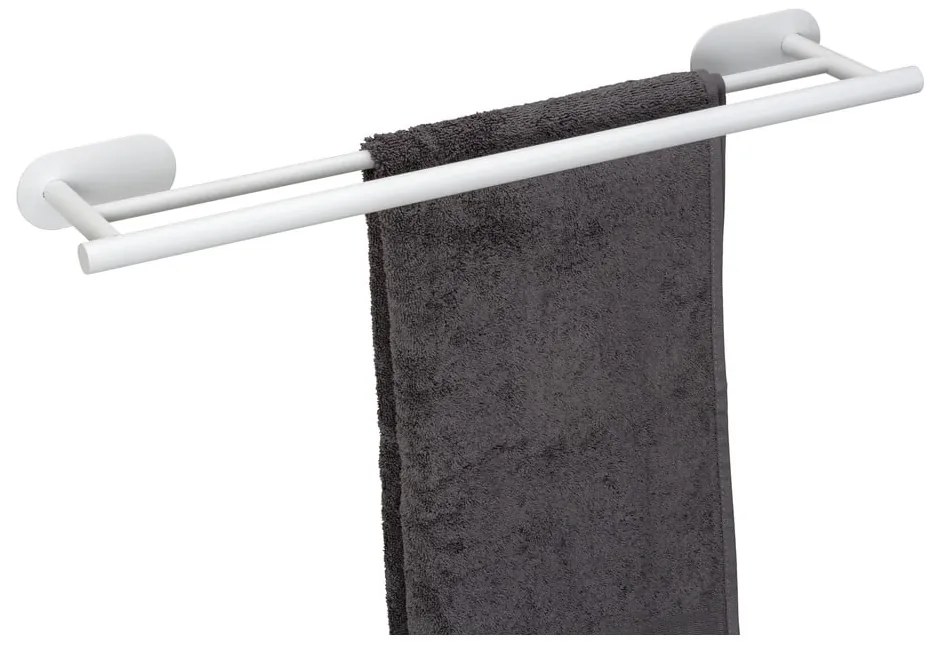 Suport pentru prosoape alb autoadeziv din oțel inoxidabil Orea Duo – Wenko