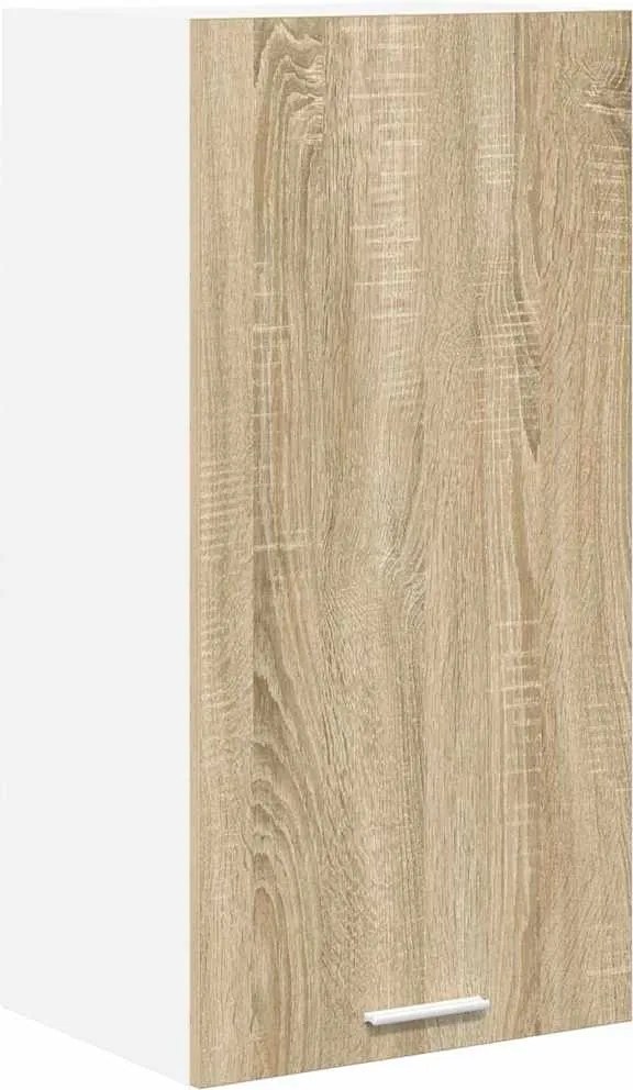 vidaXL Dulap suspendat cu ușă Stejar Sonoma și Alb 40 x 31 x 80 cm