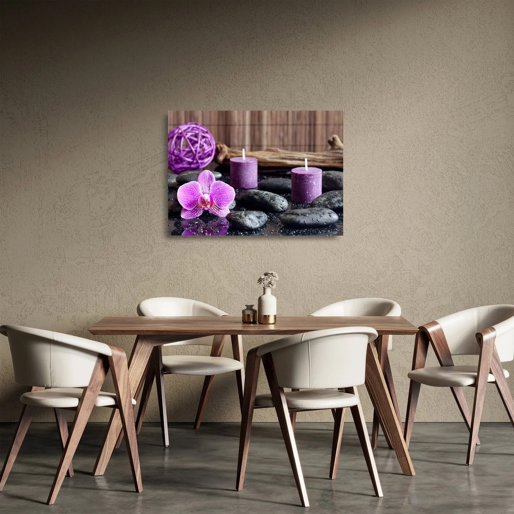 Tablou pe sticlă - Relaxare (70x50 cm)