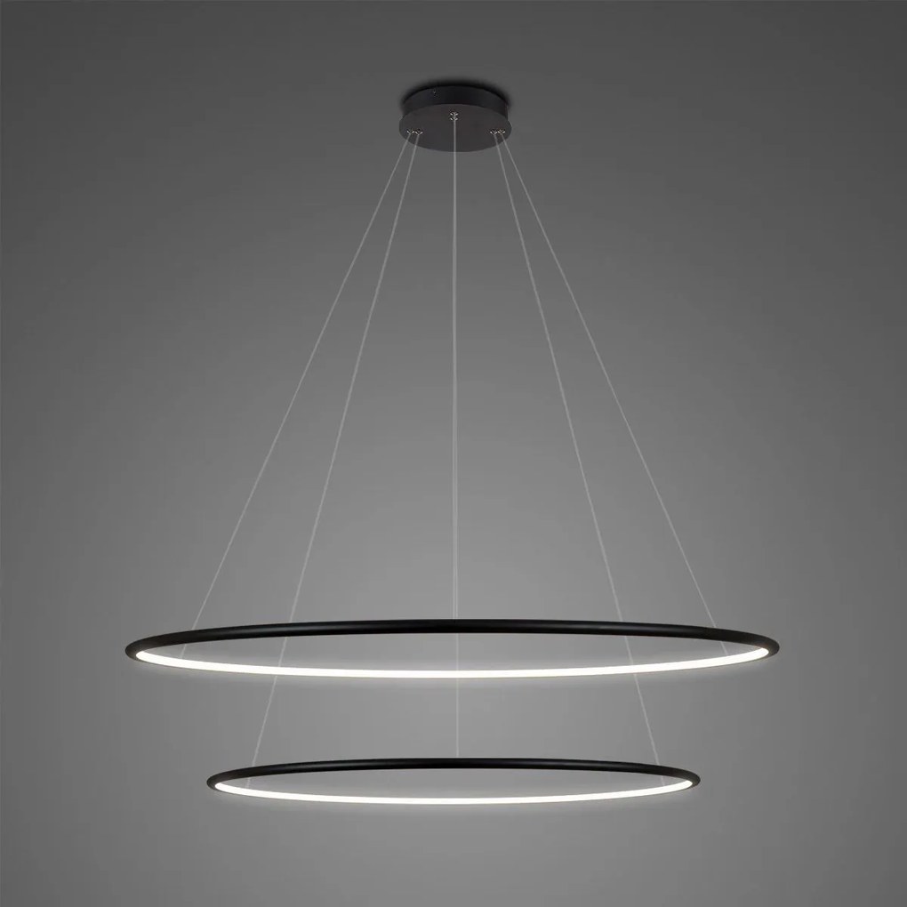 Altavola Design Ledowe Okręgi lampă suspendată 2x53 W negru LA074/P_80_in_3k_black