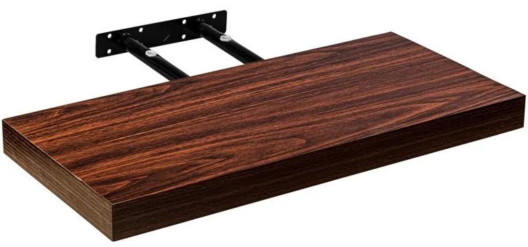 Raft de perete Stilist Volato, 100 cm,lemn de culoare închis