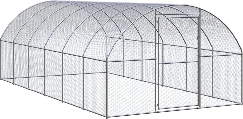 vidaXL Coteț de găini pentru exterior, 3x6x2 m, oțel zincat