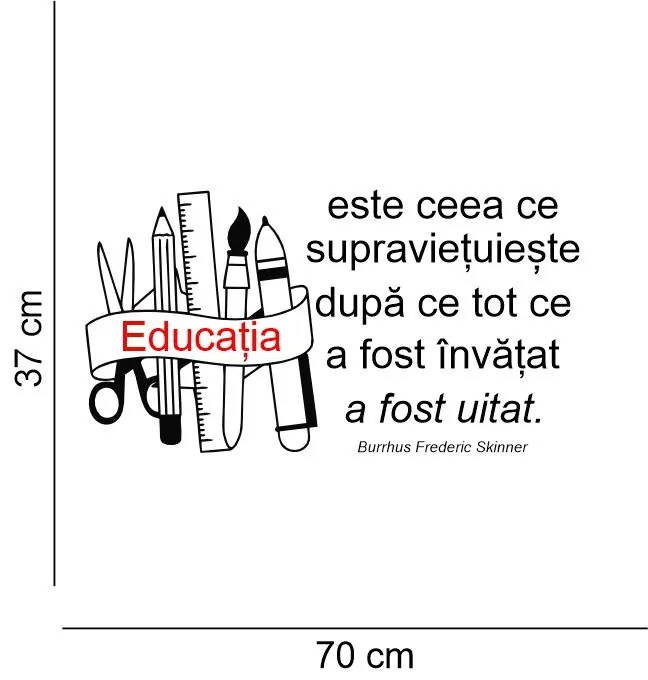 Sticker perete Citat educatia