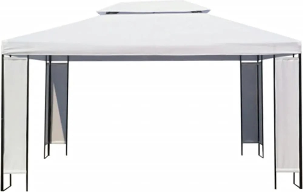 vidaXL Pavilion, alb, 3 x 4 m