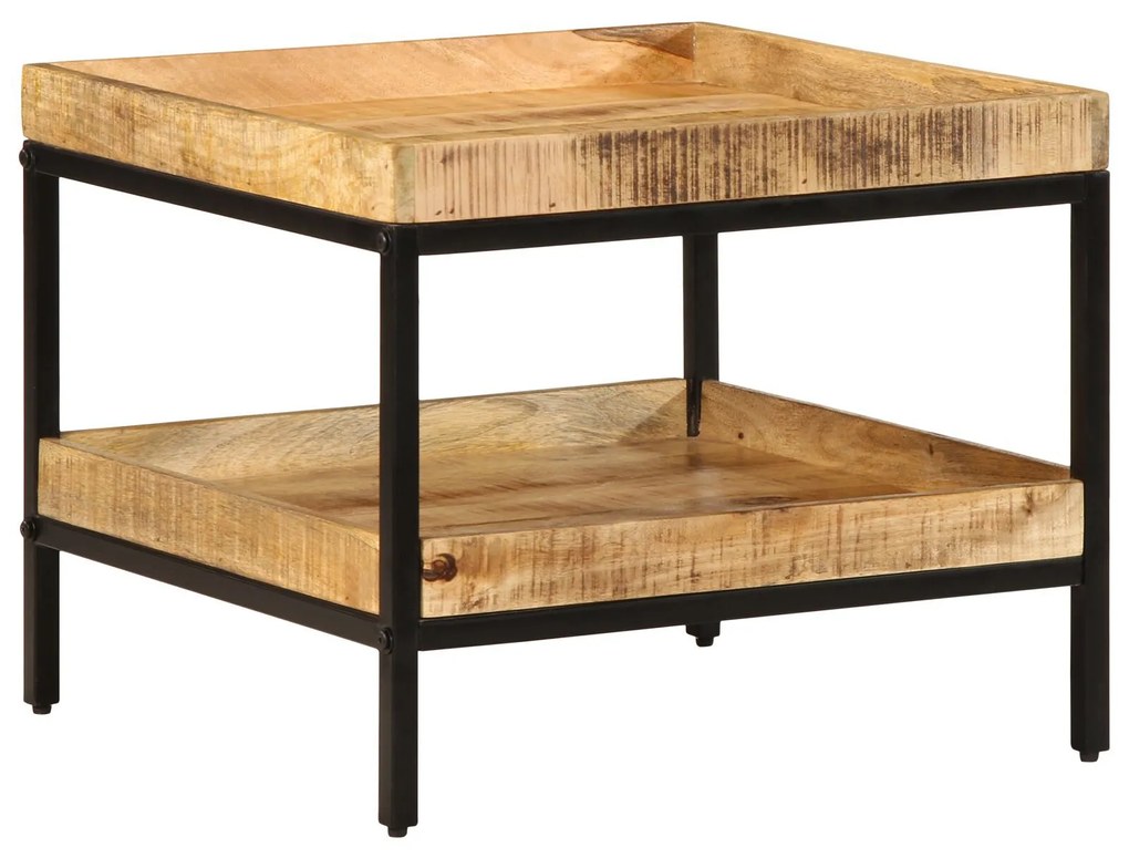 vidaXL Masă laterală 55x55x45 cm din lemn brut de mango