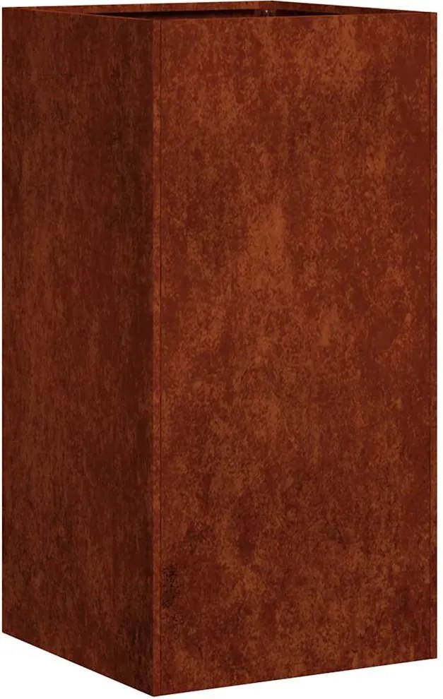 vidaXL Jardinieră Rusty 40x40x80 cm Oțel pentru intemperii