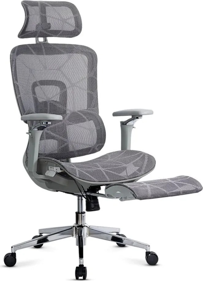 Scaun ergonomic SYYT 9520 gri, brațe 4D și șezut reglabil