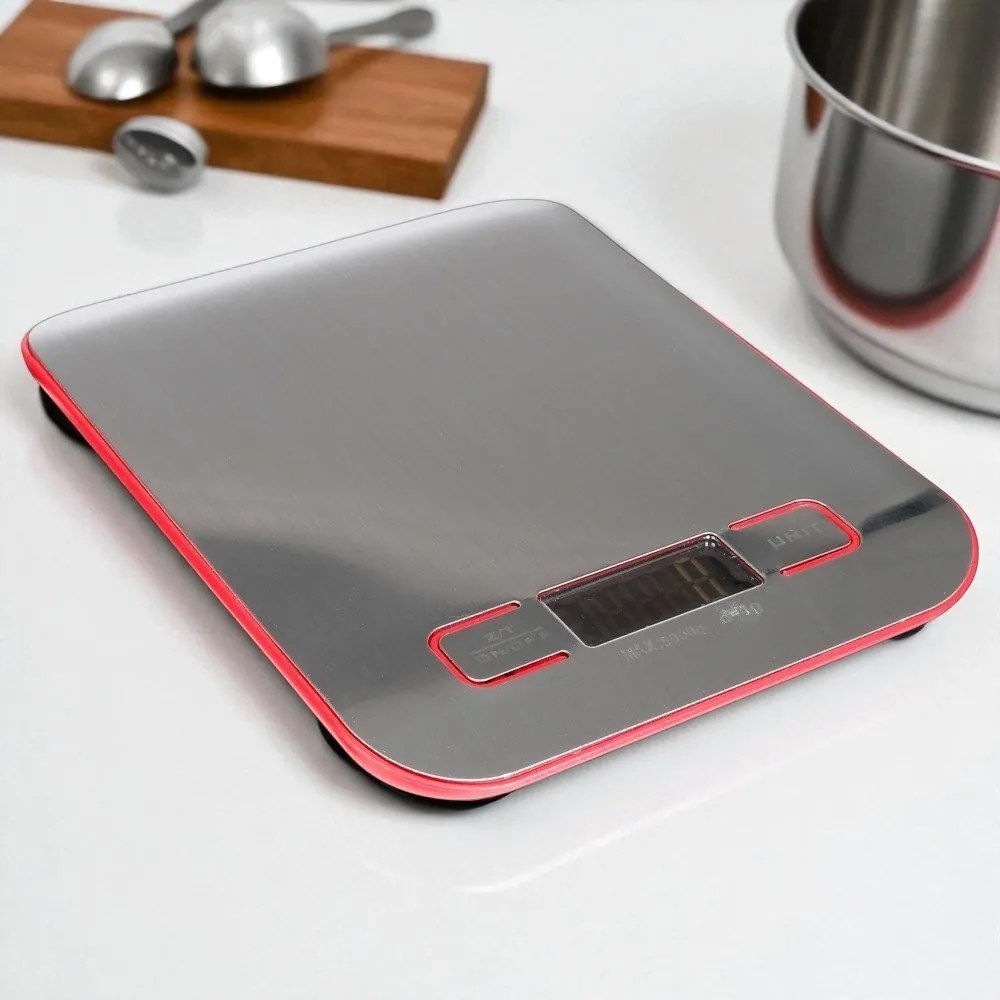 Cantar de bucatarie Secret de Gourmet, Otel inoxidabil, Gri