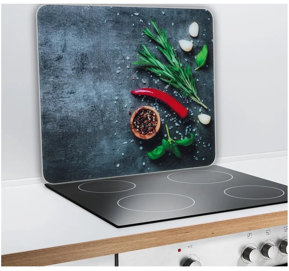 Protecție din sticlă temperată pentru peretele de lângă aragaz 50x56 cm Rosemary - Maximex