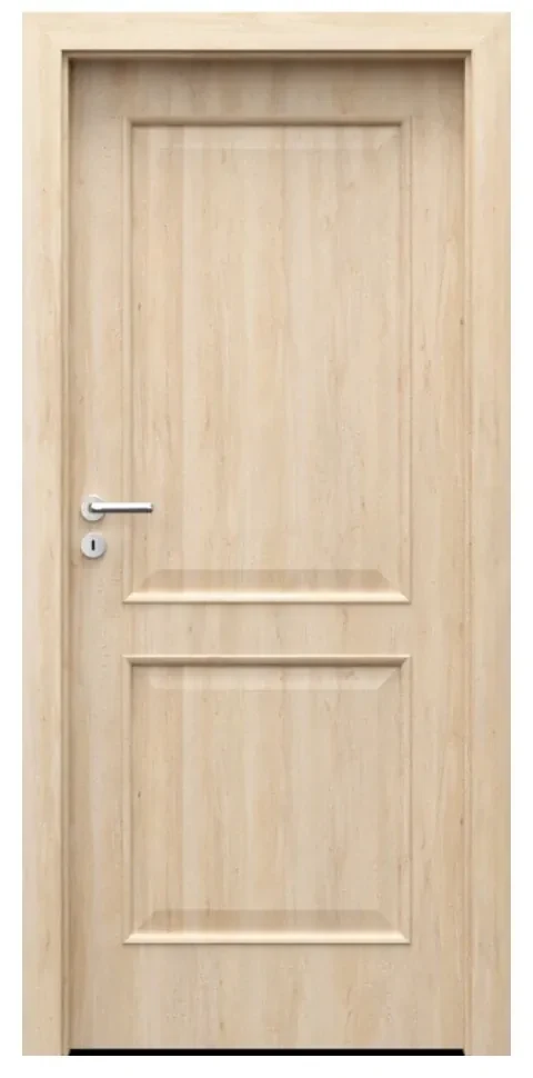 Usa Interior din MDF Porta Nova Model 3.1 (Culoare: Stejar Auriu, Toc: Reglabil 10 cm, Maner: Patrat argintiu crom, Dimensiune: 80 cm)