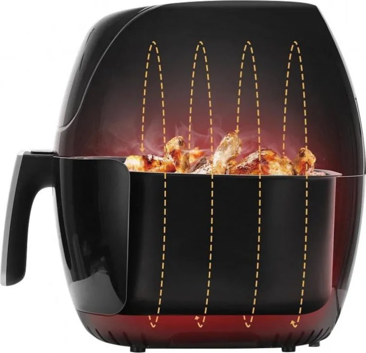 La mâna a doua: Friteuza cu aer cald Oliver Voltz OV51980F, 1800W, 7.7 L, 8 programe, Timer, Negru