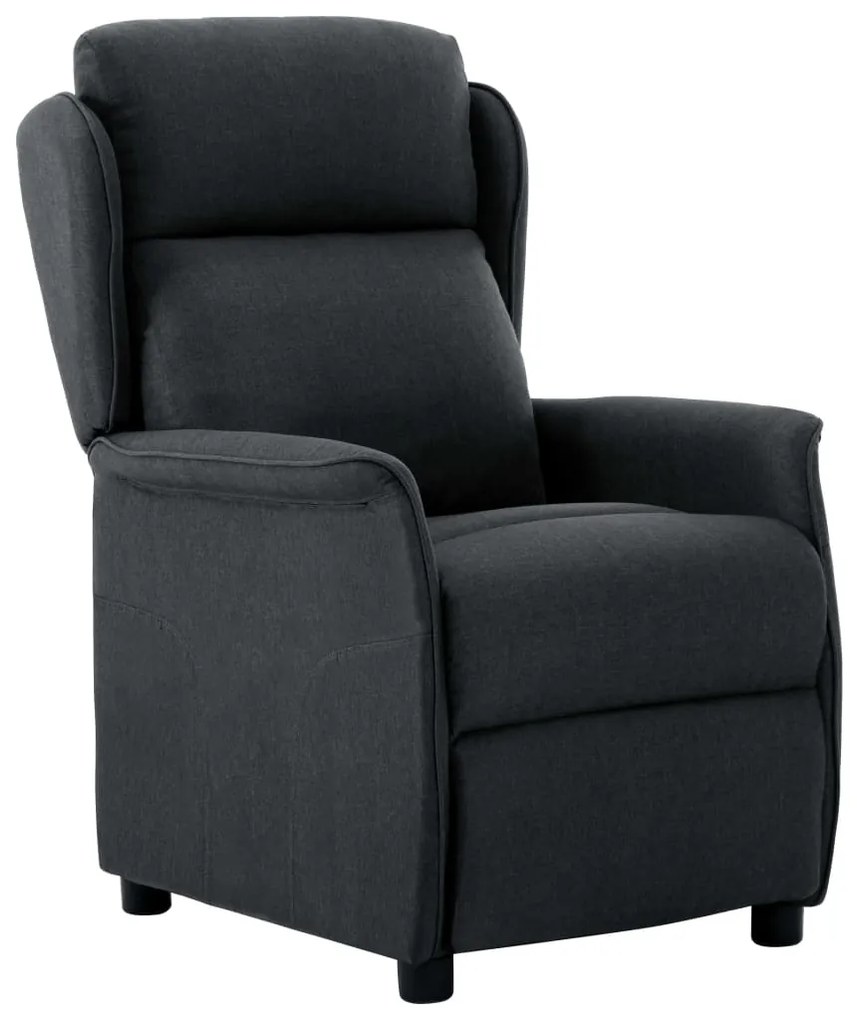 289777 vidaXL Fotoliu rabatabil, gri închis, material textil
