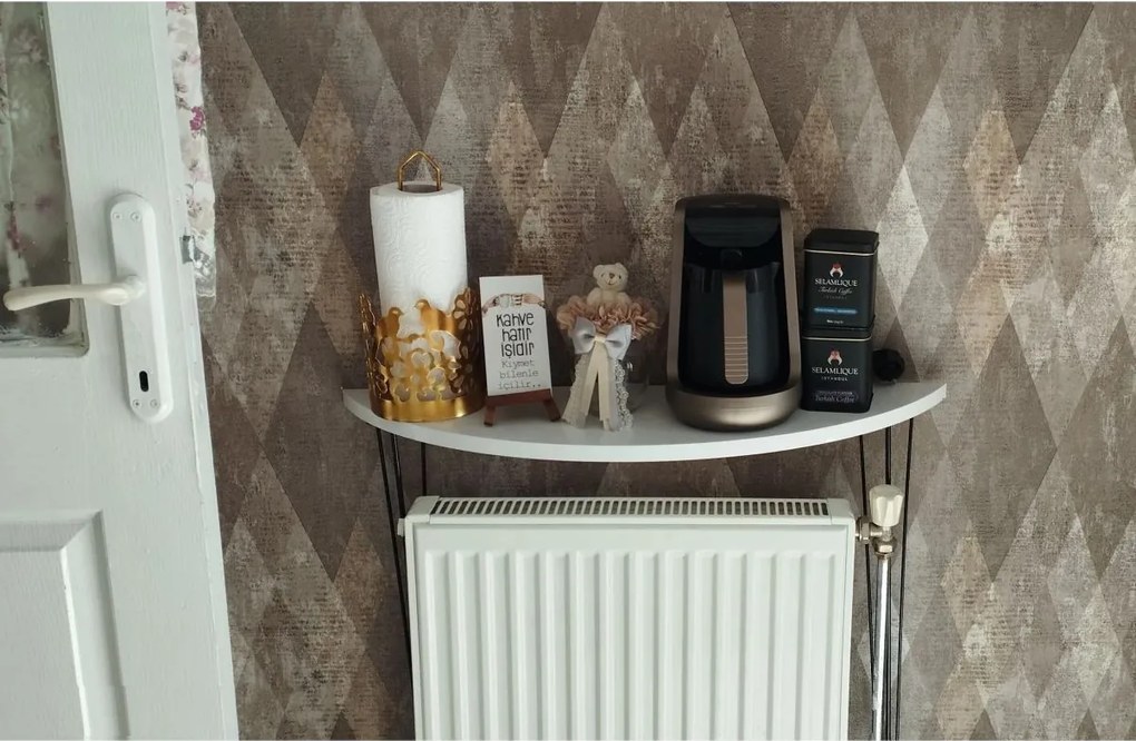 Consola oval alb-negru,seria A-630, homs,80x18x85 cm ,40047