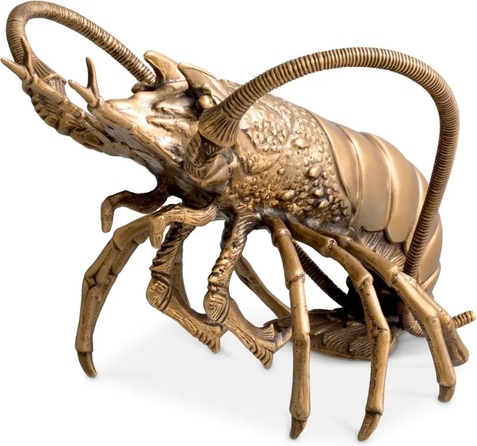 Obiect decorativ din alama masiva design LUX Lobster