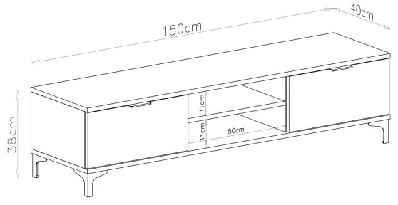 Comodă de televizor LORA stejar artizan