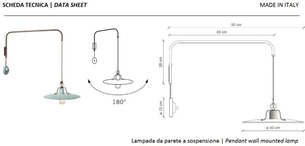 Aplica de perete design retro realizat manual din ceramica COUNTRY