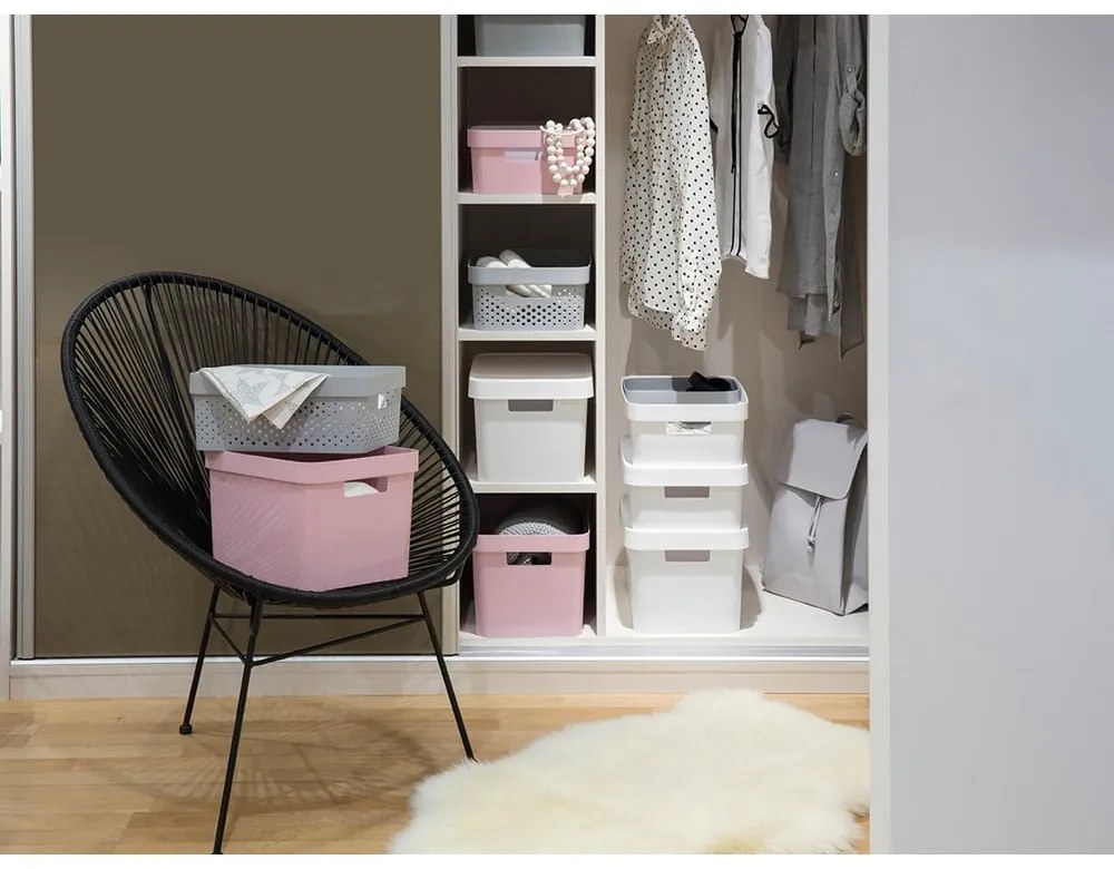 Cutie de depozitare Curver Simpla Lungo Holes, alb