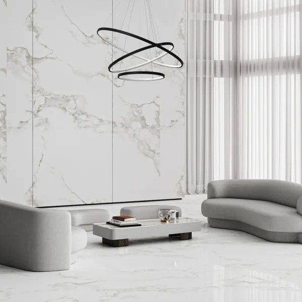 Lustră LED pe cablu HOOP LED/93W/230V d. 80 cm 4000K negru