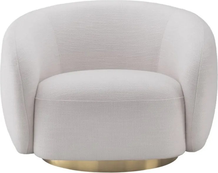 Fotoliu pivotant design elegant Brice, alb avalon 115168 HZ
