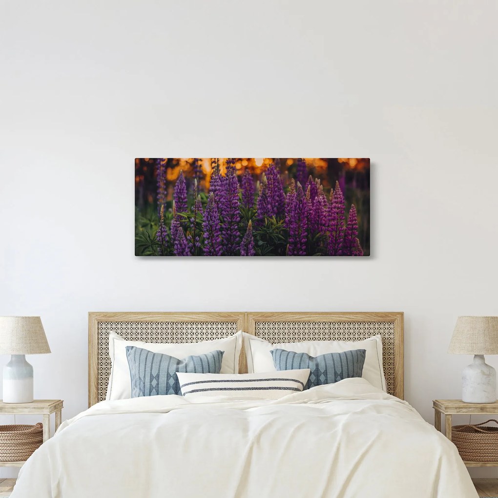 Tablou - Flori de lupin (120x50 cm)