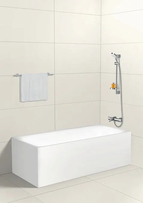 Set de dus Hansgrohe Crometta Vario, 2 jeturi, bara 0.65 m, furtun 1.60 m cu savoniera, crom - 26553400