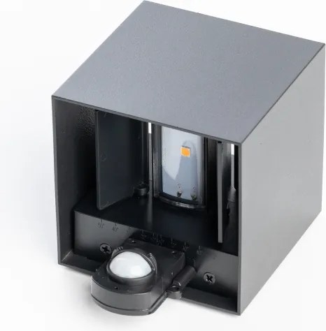 BRILAGI - Aplică LED de exterior cu senzor CUBE LED/6W/230V antracit