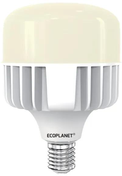 Set 3 Buc - Bec LED Ecoplanet T140 forma cilindrica, E27, 70W (350W), 6650 LM, F, lumina neutra 4000K, Mat Lumina neutra - 4000K, 3 buc