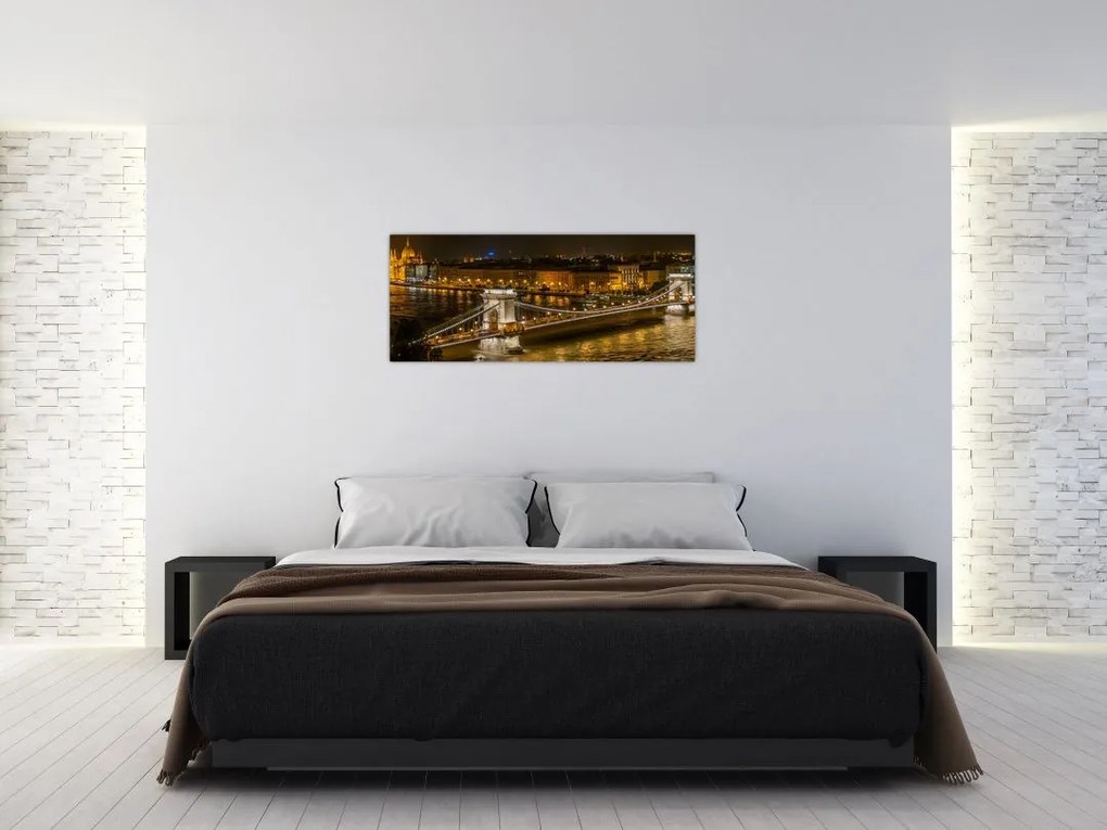 Tablou orașului nocturn (120x50 cm)