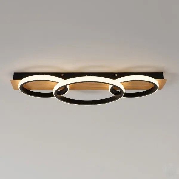 Plafonieră LED ROWENA, 18W, 230V, negru/maro