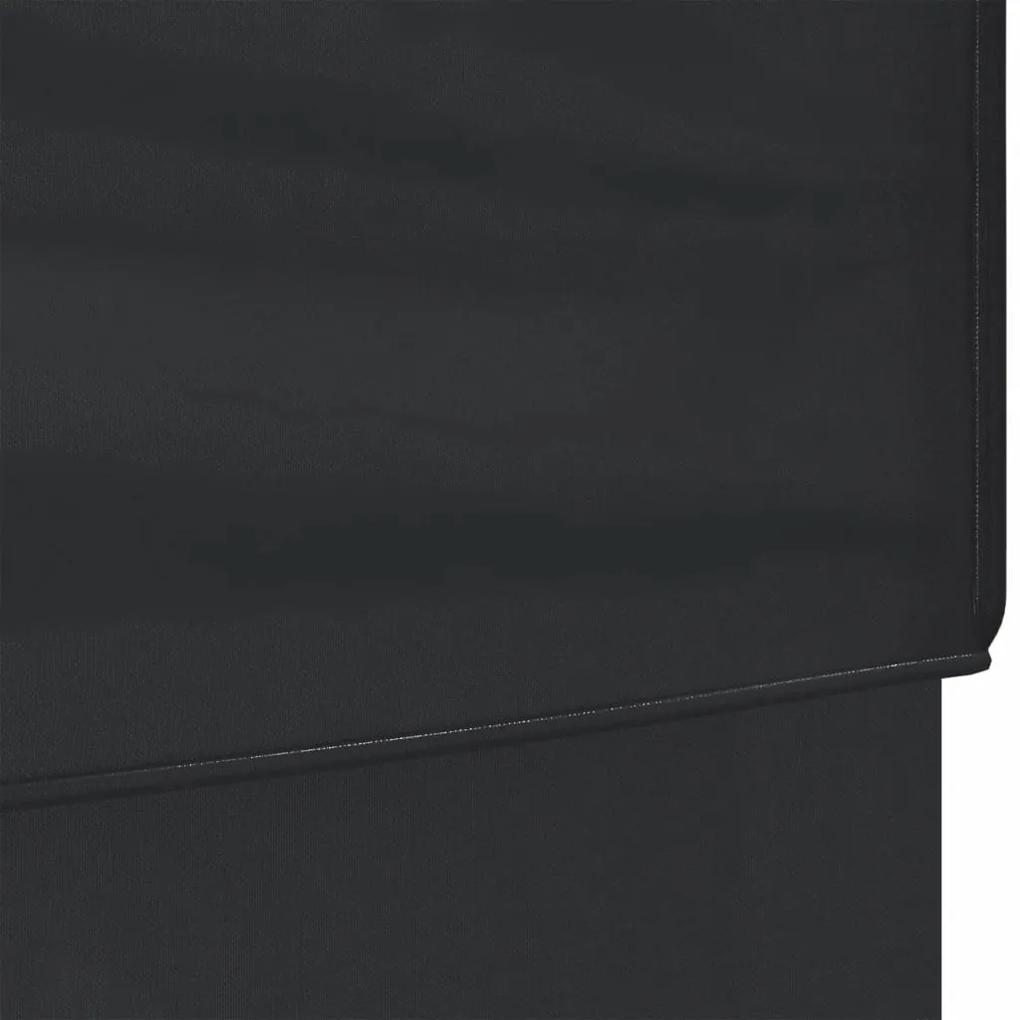 Cort pliabil pentru petrecere, pereti laterali, negru, 3x6 m Negru, 3 x 6 m