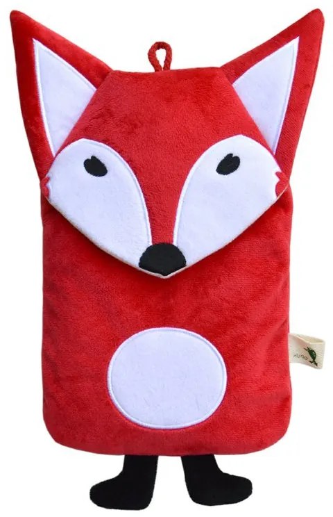 Sticla cu apa calda Hugo Frosch Eco Comfort - vulpe, 0,8 l, rosu