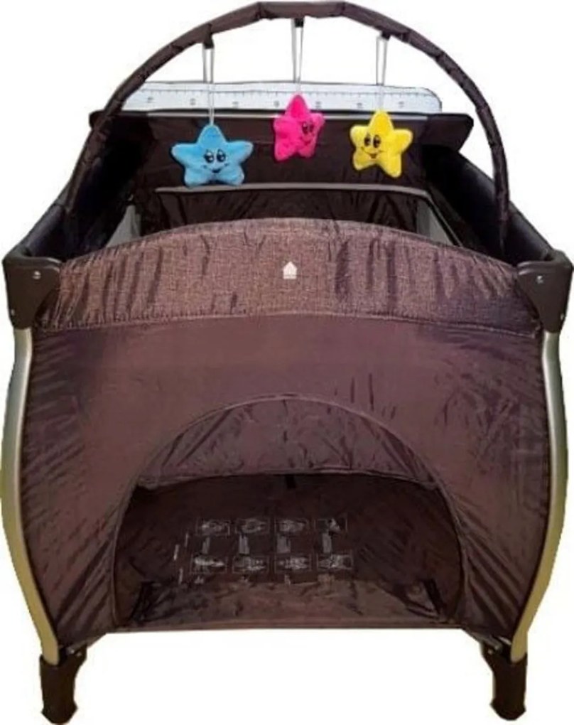 Patut Pliant NOVOKIDS™ Baby C XXL, 110X80 cm, transforabil in Tarc Copii, 2 Niveluri, Masa infasat detasabila, jucarii din plus, geanta transport,