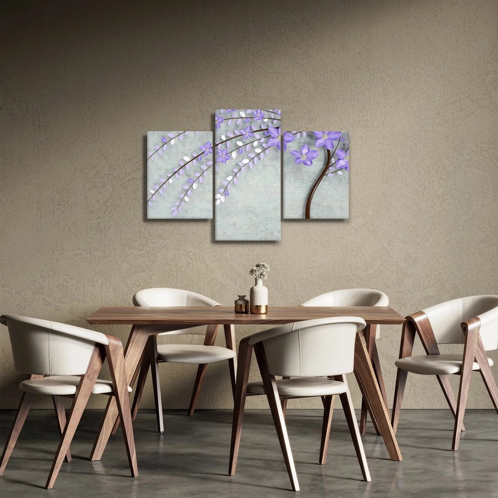Tablou - ploaie violetă (90x60 cm)
