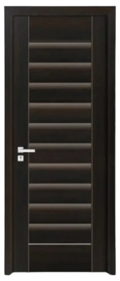 Usa Interior din MDF Novo Doors ND01 LUX PREMIUM, Cadru din Lemn Masiv, KIT COMPLET, Toc Reglabil de 10 CM INCLUS, Plinta pe Ambele Parti (Culoare: