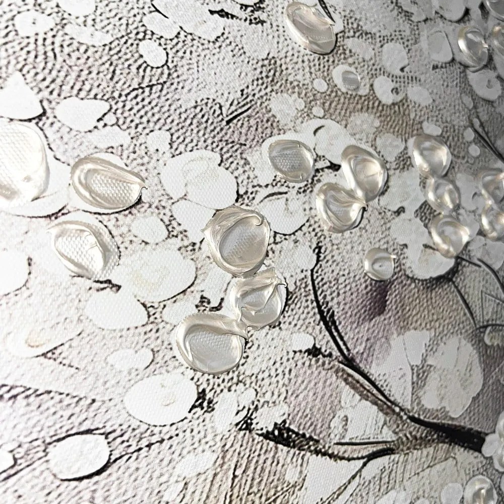 Tablou cu detalii pictate manual 70x100 cm White Tree – Styler